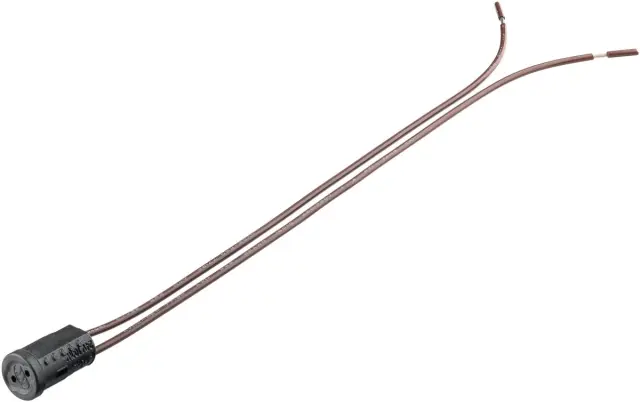 G4 Lamp Socket with Twin Cable black-brown 0.15 m in bulk - max. 100 W/24 V (DC) 0.15 m cable — šifra 22045 | Kelco