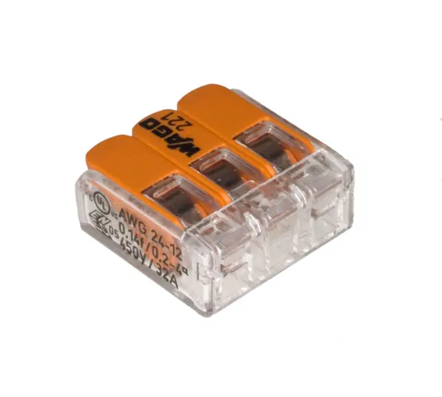 COMPACT Splicing Connector 4mm2, Wago, 3-polni — šifra 22235 | Kelco