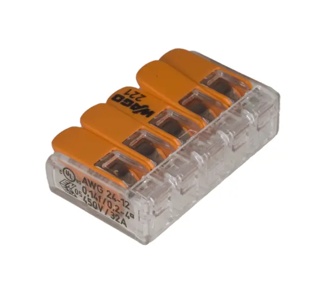 COMPACT Splicing Connector 4mm2, Wago, 5-polni — šifra 22236 | Kelco
