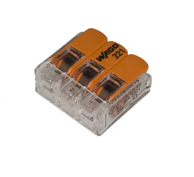COMPACT Splicing Connector 6mm2, Wago, 3-polni — šifra 22238 | Kelco