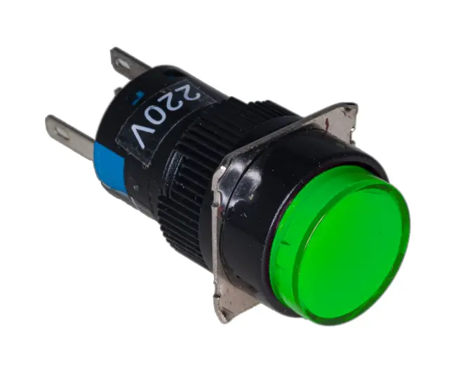 Prekidač, 1XON, 3A/250V, sa LED indikacijom, zeleni, , , , , mm — šifra 22260 | Kelco
