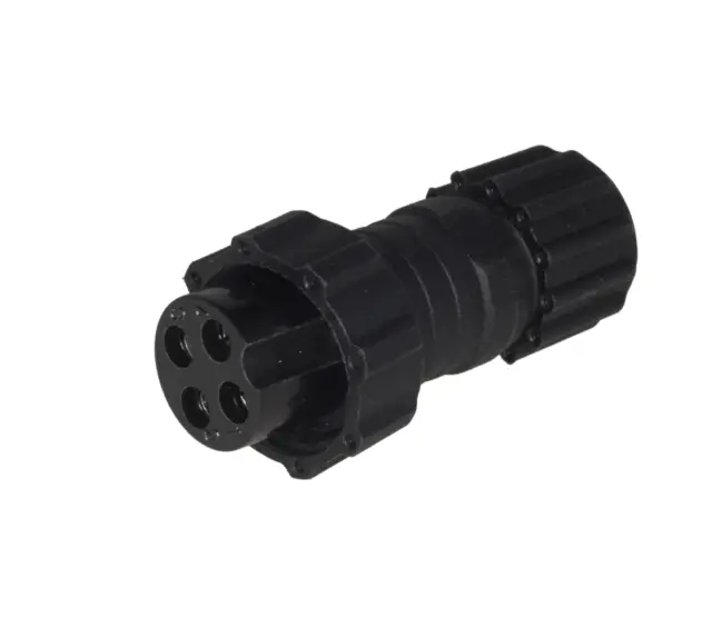 Ženski, GX16 konektor, 4-polni, za kabl, sa navojem za zatvaranje, 5A/250VAC, waterproof IP65 — šifra 22285 | Kelco