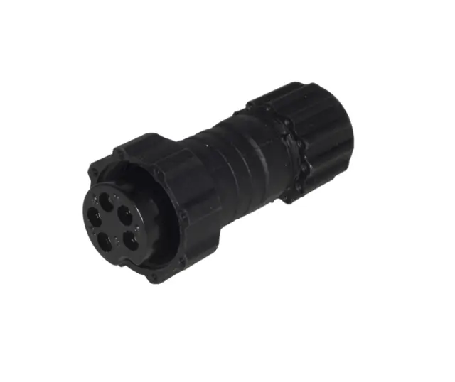 Ženski, GX16 konektor, 5-polni, za kabl, sa navojem za zatvaranje, 5A/250VAC, waterproof IP65 — šifra 22286 | Kelco