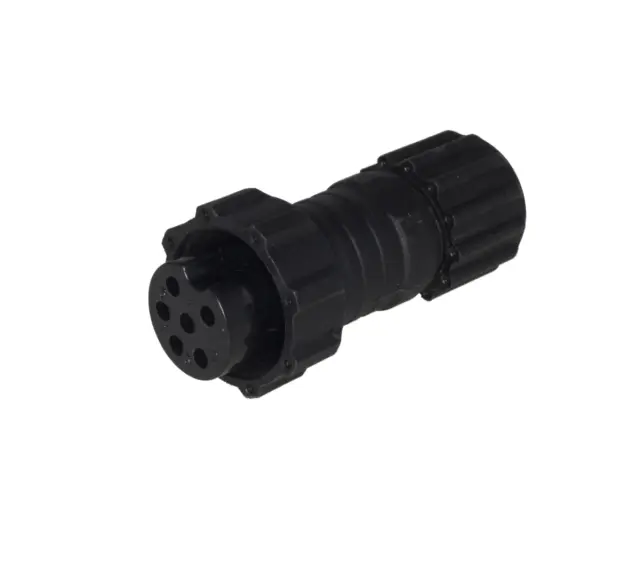 Ženski, GX16 konektor, 6-polni, za kabl, sa navojem za zatvaranje, 5A/250VAC, waterproof IP65 — šifra 22287 | Kelco