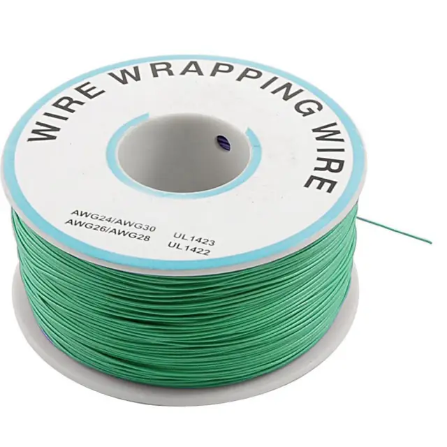 Provodnik, kotur od 250 metara, 30AWG (0.05mm²), puna žica, za šemiranje, zelena, kalajisani bakarni — šifra 22397 | Kelco