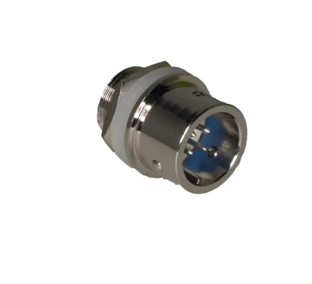 XS12 Self-locking Aviation Connector, 4 pina, muški za montažu na ploču — šifra 22503 | Kelco