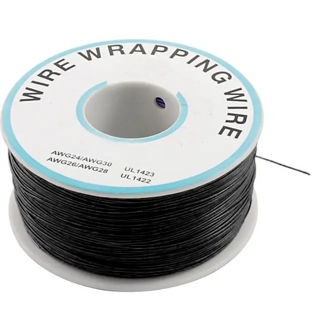 Provodnik, kotur od 250 metara, 30AWG (0.05mm²), puna žica, za šemiranje, crna, kalajisani bakarni p — šifra 22662 | Kelco