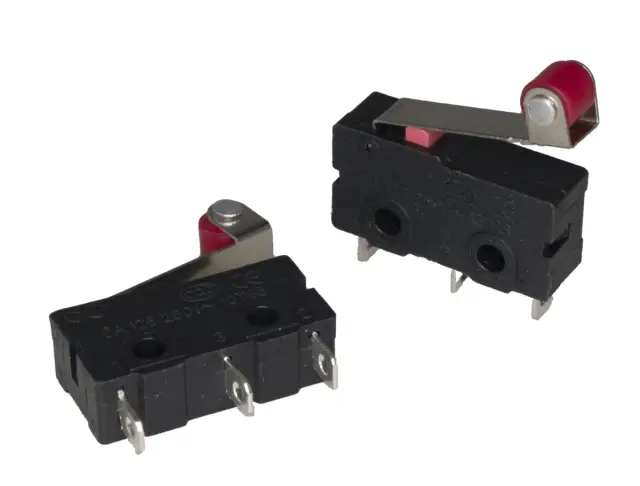 Mikrotaster KW11-3Z-2, 5A, 1 X ON/OFF, sa polugom od 16mm i točkićem — šifra 22693 | Kelco