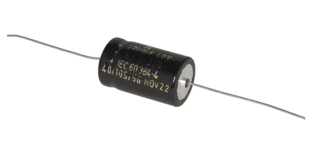 Elko, ležeći (AX), -40...+85°C, 2200µF, 40V, 18X30mm, F&T CAPACITORS, A22204018030 — šifra 22791 | Kelco