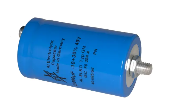 Elko, stojeći (RAD), 105°C, 22000µF, 40V, 40x70mm, M5 terminal, F&T CAPACITORS, GMB22304040070 — šifra 22792 | Kelco