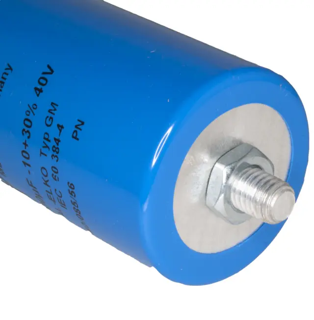 Elko, stojeći (RAD), 105°C, 22000µF, 40V, 40x70mm, M5 terminal, F&T CAPACITORS, GMB22304040070 — šifra 22792 | Kelco — slika 2