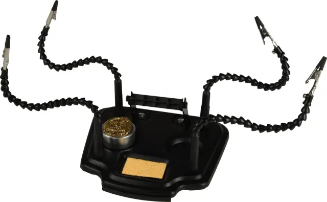 Flexible soldering aid helping hands with solder stand.other parts:sponge.cleaning — šifra 22847 | Kelco