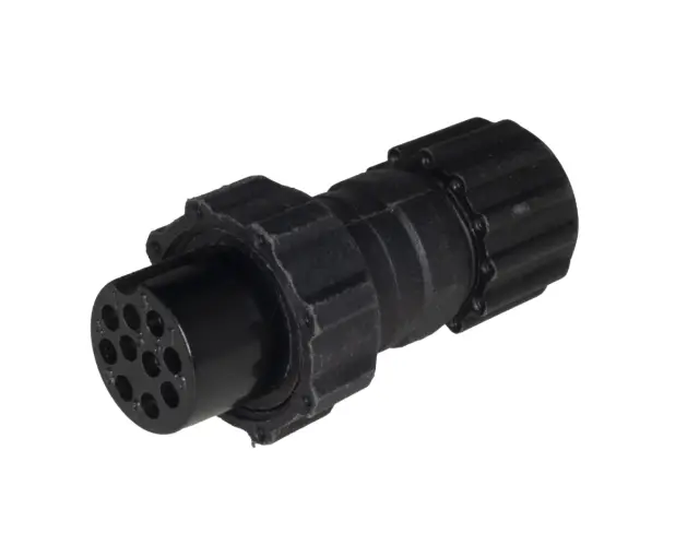 Ženski, GX16 konektor, 10-polni, za kabl, sa navojem za zatvaranje, 5A/250VAC, waterproof IP65 — šifra 22943 | Kelco