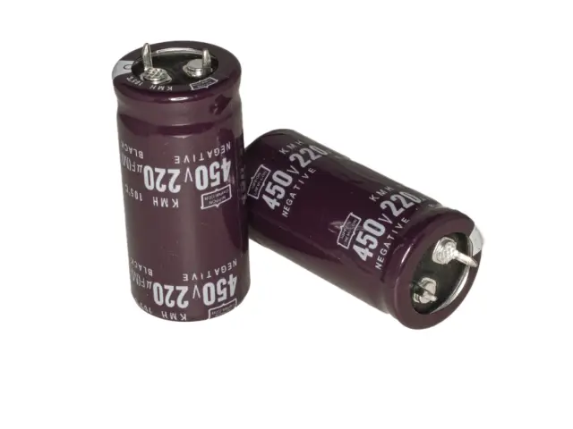 Elko, stojeći (RAD), 105°C, 220µF, 450V, 22X45mm, RM10, Nippon Chemi-Con — šifra 22971 | Kelco
