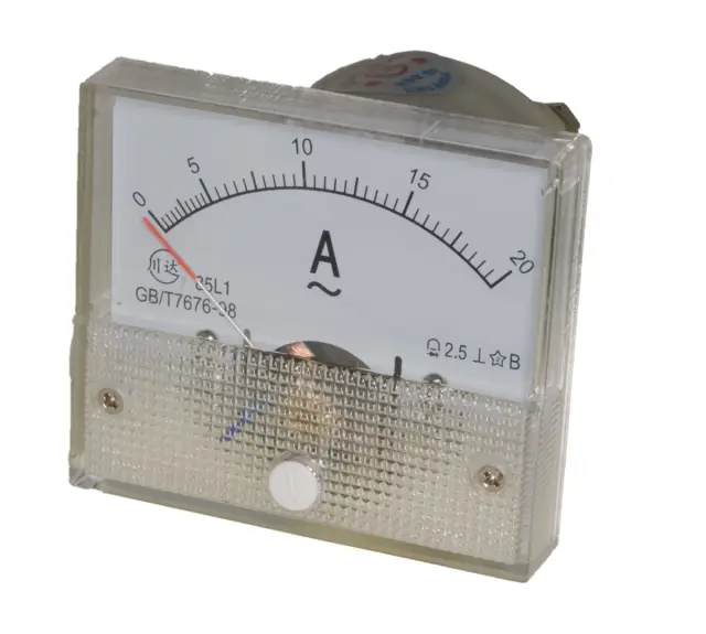 Indikator, analogni, HUA 85C1, 64x56x52mm, Klasa 2.5, ampermetar, 20A AC — šifra 23004 | Kelco
