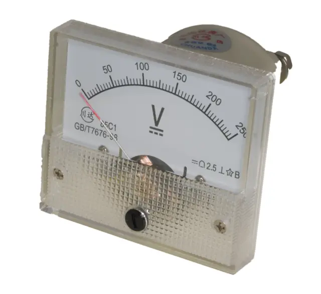 Indikator, analogni, HUA 85C1, 64x56x52mm, Klasa 2.5, voltmetar, 250V DC — šifra 23010 | Kelco