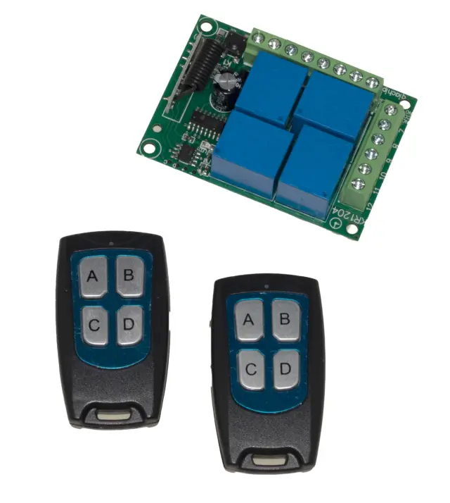 KT19-117S+KR1204-4 12V 4 Channel Remote Control Switch Receiver+remote control 2 — šifra 23133 | Kelco
