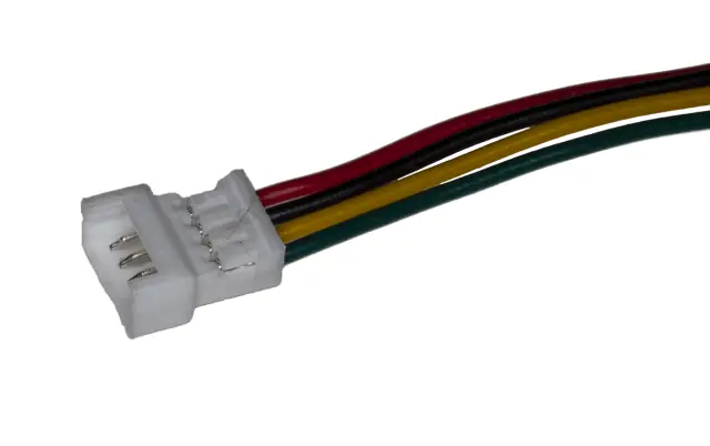 Konektor, micro JST, 1.25mm, četvoropolni za kabl, muški na kablu, 10cm — šifra 23175 | Kelco