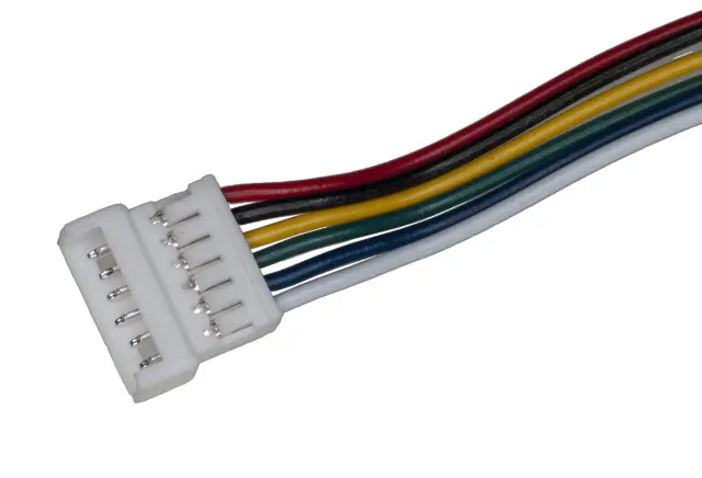 Konektor, micro JST, 1.25mm, šestopolni za kabl, muški na kablu, 10cm — šifra 23178 | Kelco
