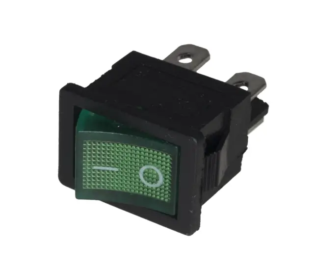 KCD1-104 15*21mm 6A/250V 4Pin Boat Switch with Light Green with light, , , , , mm — šifra 23306 | Kelco