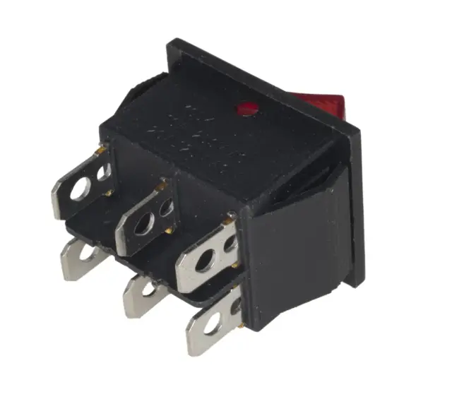 KCD4 25*31mm 16A/250V 4Pin/6Pin Boat Switch with Light Red 6pin, , , , , mm — šifra 23314 | Kelco — slika 2