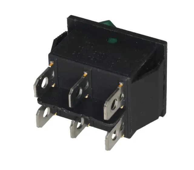 KCD4 25*31mm 16A/250V 4Pin/6Pin Boat Switch with Light Green 6pin, , , , , mm — šifra 23315 | Kelco — slika 2