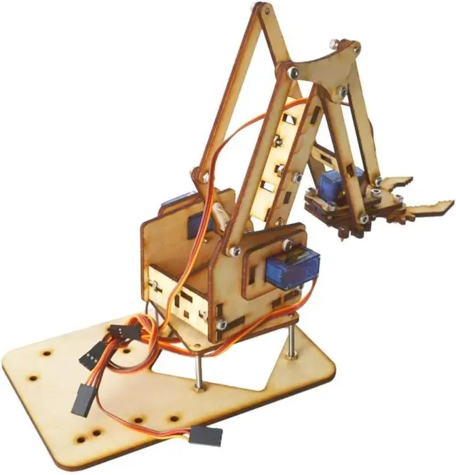 Wooden Robot Arm Kit With 4 X SG90 Servo motor — šifra 23340 | Kelco — slika 3