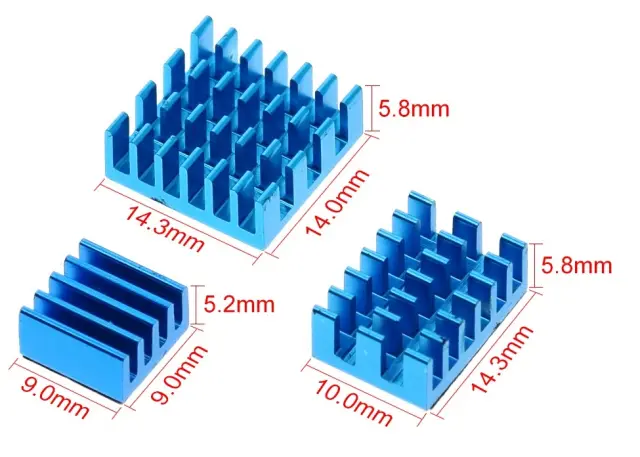 Raspberry Pi 4 Heat Sink 3pcs — šifra 23652 | Kelco — slika 2