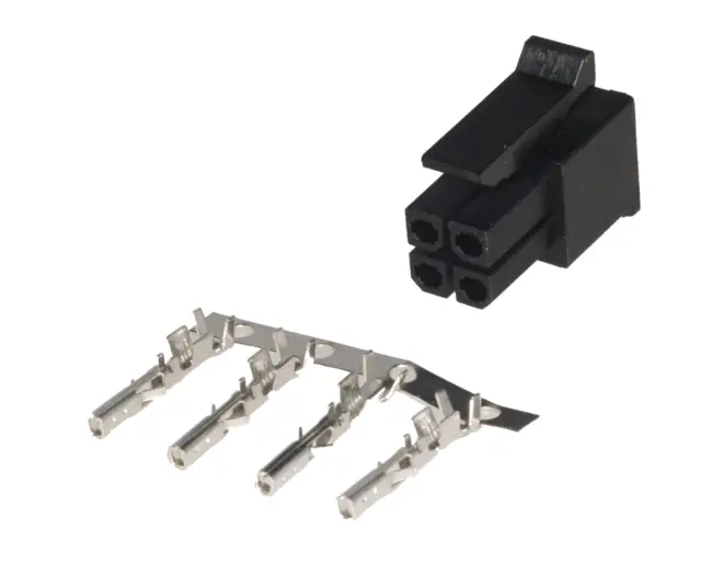 Molex, Micro-Fit 3.0, muško kućište sa ženskim pinovima, 2 x 2 pina, RM3.0, 43020 — šifra 23711 | Kelco