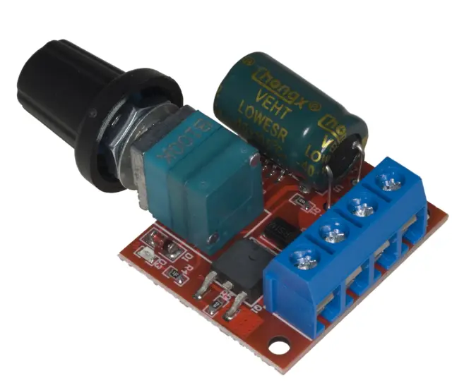 PWM DC Motor Speed Controller 5A, 5-35V, 20kHz, motor speed controller, 90W — šifra 23747 | Kelco — slika 2
