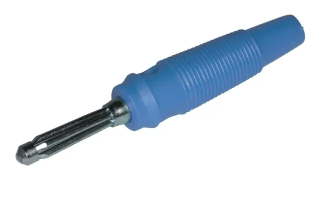 Banana, LAB6, 4mm, 10A, plava — šifra 23754 | Kelco