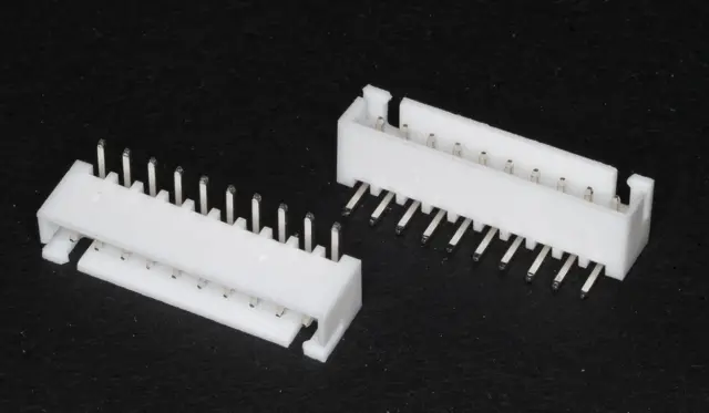 Konektor, XH2.54, muški, za PCB, 10-pinova, pod uglom od 90°, RM2.54mm, 250V/3A AC/DC — šifra 23783 | Kelco