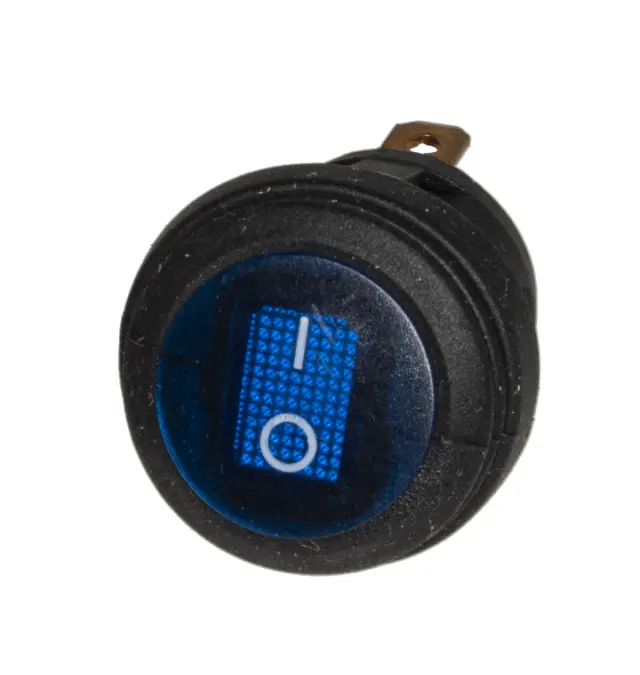 Prekidač, Wipp, okrugli, 6A/230V, ON-OFF, 12mm, plavi, , , , , mm — šifra 23842 | Kelco