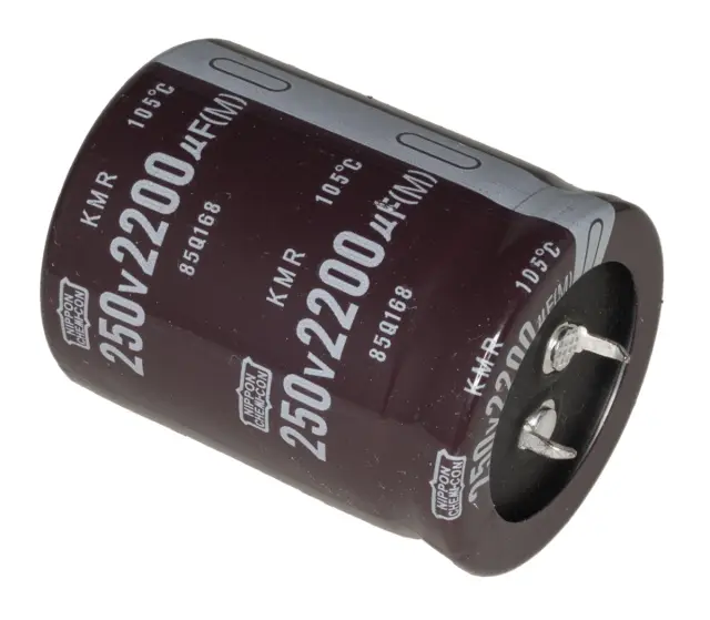 Elko, stojeći (RAD), 105°C, 2200µF, 250V, 35X45mm, RM10, Nippon Chemi-Con — šifra 23892 | Kelco