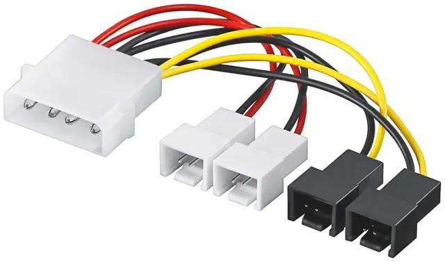 Adapter za PC računar, napajanje 5.25" na 2 X 2 pina, 5 i 12V — šifra 23902 | Kelco
