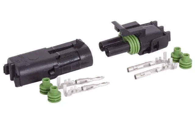 Kit, 1 X 2, Delphi (Aptiv) muški i ženski, za montažu na kabl, vodootporni, superseal, 15A/2 — šifra 24003 | Kelco