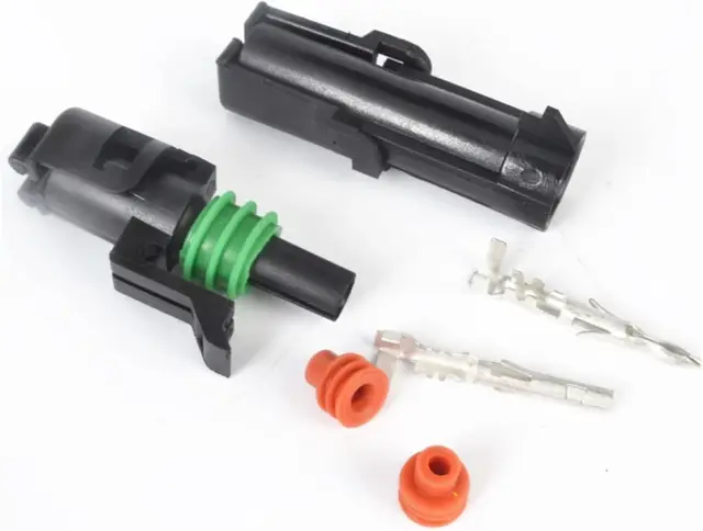 Kit, 1 X 1, Delphi (Aptiv) muški i ženski, za montažu na kabl, vodootporni, superseal, 15A/2 — šifra 24004 | Kelco