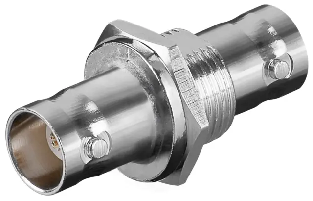 Adapter BNC ženski na BNC ženski, prolazni za montažu na ploču — šifra 24087 | Kelco