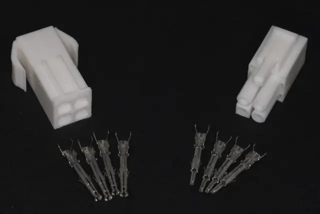 Set konektora, muški i ženski, sa pinovima, Small Tamiya, 4.5mm, 2-pol u dva reda — šifra 24175 | Kelco