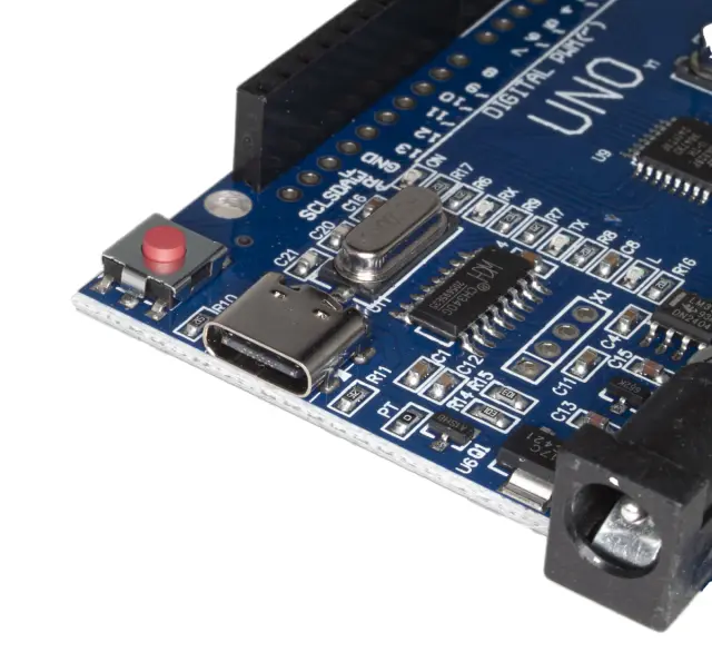 Arduino compatible UNO R3, ATMEGA328P, komunikacija preko CH340, bez USB kabla, sa USB-C konektorom — šifra 24195 | Kelco — slika 2