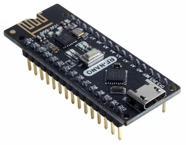 RF-Nano for Arduino Nano V3.0 ATmega328P QFN32 5V 16M CH340 Integrate NRF24l01+2.4G wireless: RF-Nan — šifra 24311 | Kelco