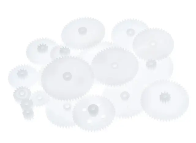 Set od 58 različitih plastičnih zupčanika — šifra 24328 | Kelco