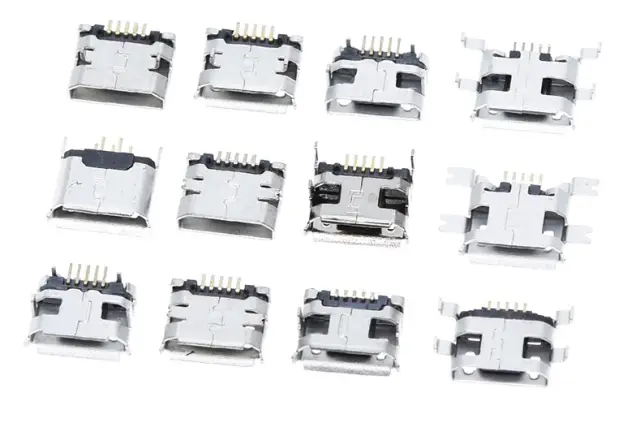 Set od 60 USB 5pin micro konektora, 12 modela po 5 komada — šifra 24425 | Kelco