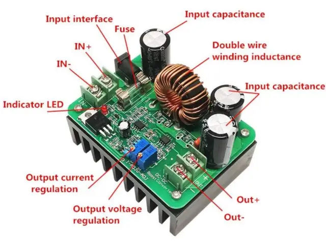 DC/DC konvertor, 600W, Boost Module, Step Up, Ulaz: 12-60V, Izlaz: 12-80V — šifra 24504 | Kelco — slika 2