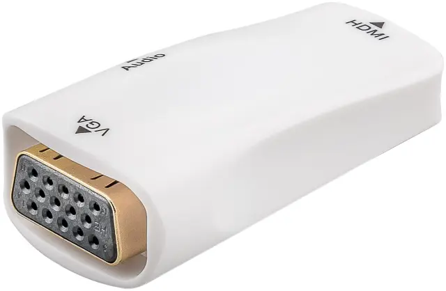 Adapter, Compact HDMI/VGA sa audio, HDMI žesnki na VGA ženski DSUB 15 HD — šifra 24517 | Kelco — slika 3
