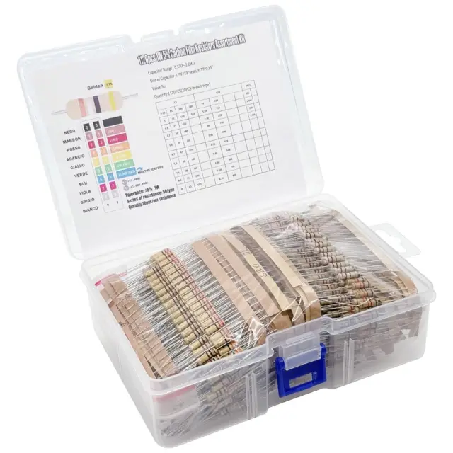 Set otpornika 1/4W, 156 vrednost X 20 komada, 5%, 3120 komada ukupno — šifra 24637 | Kelco