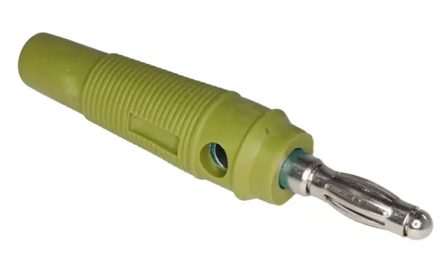 Banana LAB-1 žuta, 4mm, gumena, vezivanje na vijak — šifra 1035 | Kelco
