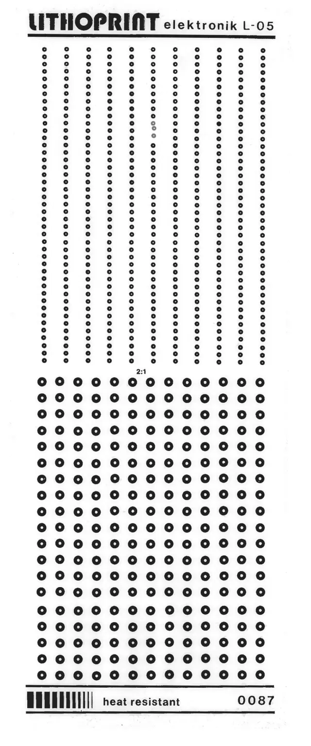 Letraset, tačke, lithoprint — šifra 1217 | Kelco