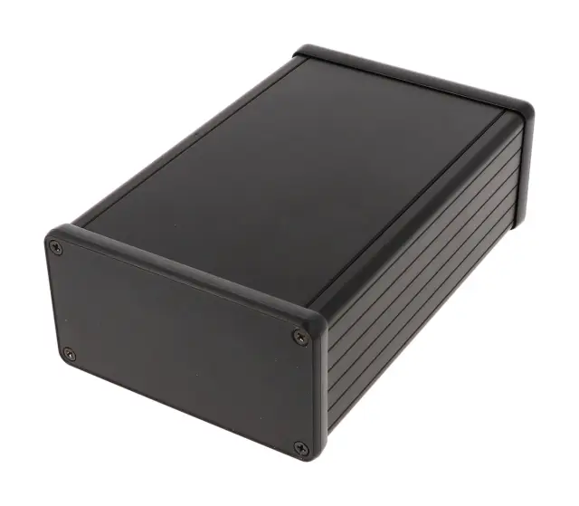 Kutija, alumijiumska, elkosirano crna, 160x103x53mm — šifra 23583 | Kelco