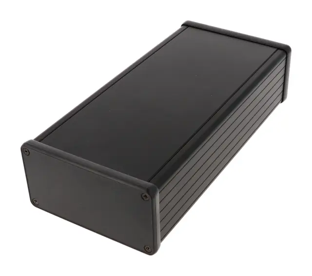 Kutija, alumijiumska, elkosirano crna, 220x103x53mm — šifra 23584 | Kelco